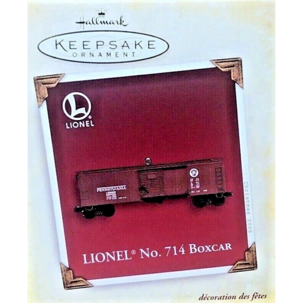 Lionel‎ Train Christmas Ornament # 714 Boxcar 2005 Die-Cast Handcrafted Hallmark